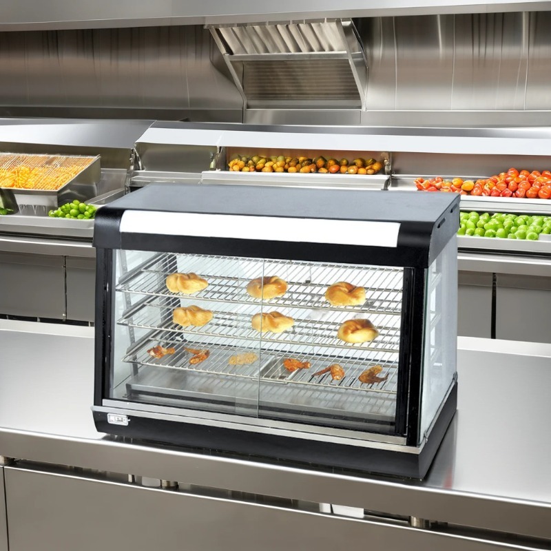 Snacks Food Warmer - Ticari Camlı Yiyecek Isıtıcı Vitrin Tezgah