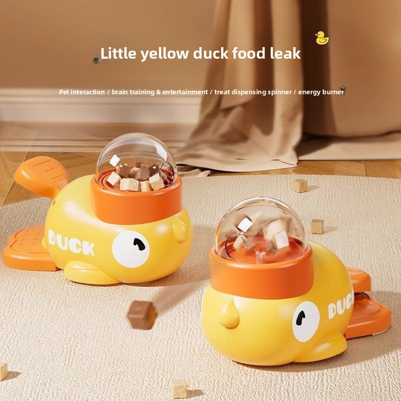 Yellow Food Snacks - Küçük Sarı Ördek Yiyecek Dağıtan Kedi